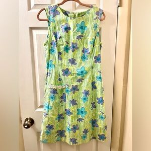 Lilly Pulitzer Vintage Y2K White Label Womens Short Sleeve Dress Seaspray Green